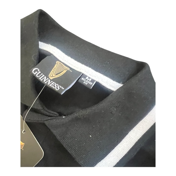 NWT Guinness Polo Shirt Men's M Black Ireland Beer Harp 50th anniversary limited - Picture 6 of 9